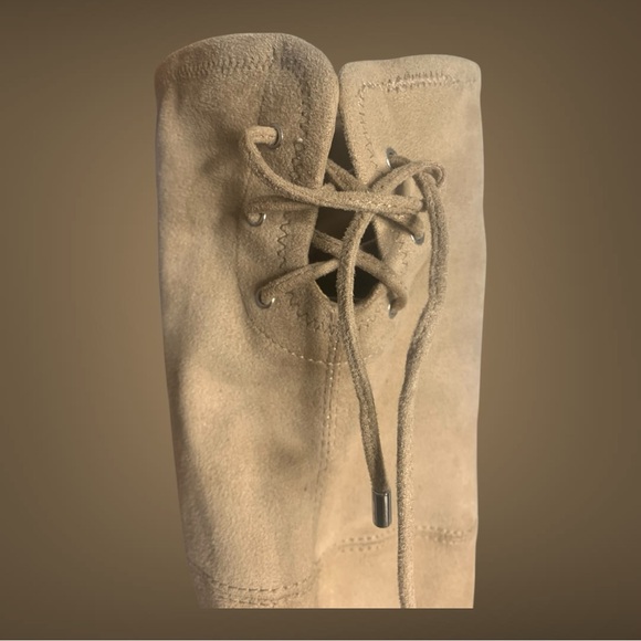 Guess Open Toe Knee High Suede Boots - Picture 8 of 11